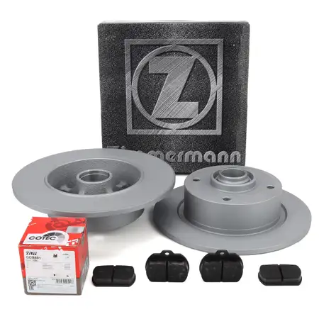 ZIMMERMANN Brake Discs + TRW Brake Pads for VW Beetle 1200, 1300, 1302, 1303, 1500 (front)