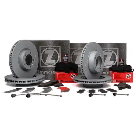 ZIMMERMANN Bremsscheiben Bel&auml;ge Wako f&uuml;r PORSCHE Panamera 970 S/D/S E-Hybrid vorne hinten