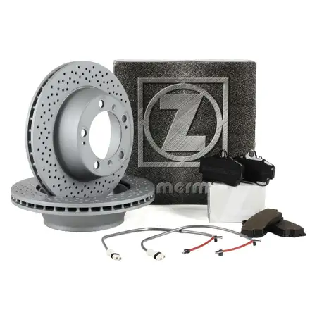 ZIMMERMANN brake discs + pb:z pads + Wako for PORSCHE 996 997 3.4 / 3.6 Carrera (rear)