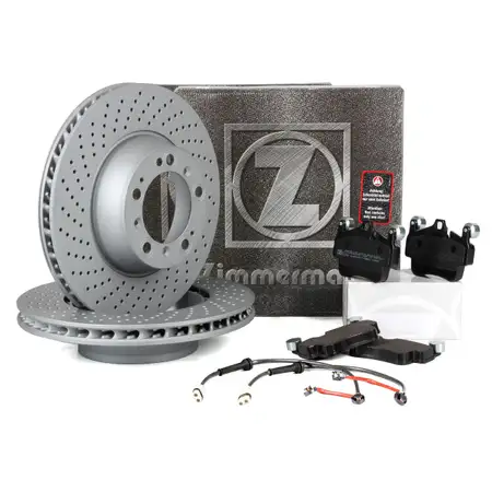 ZIMMERMANN brake discs + pb:z pads + Wako for PORSCHE 997 3.8 Carrera S / GTS (rear)