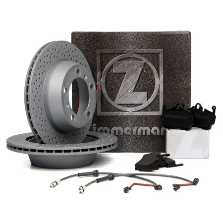 ZIMMERMANN Brake Discs and Pads (Wako) for PORSCHE Boxster Cayman (987) 2.7 and 2.9 (Rear)