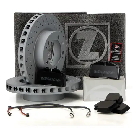 ZIMMERMANN brake discs + pb:z pads + Wako for PORSCHE 993 3.6/3.8 Carrera (front)