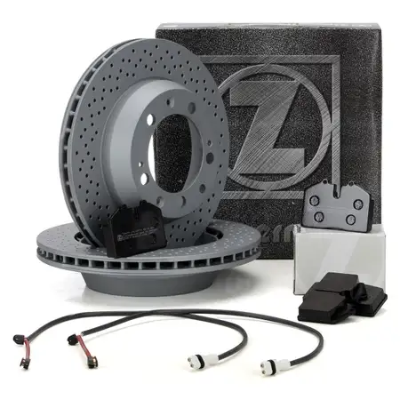 ZIMMERMANN Bremsscheiben + pb:z Bel&auml;ge + Wako f&uuml;r PORSCHE 993 3.6/3.8 Carrera hinten