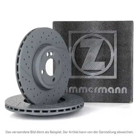 ZIMMERMANN Brake Disc Set for MERCEDES A-Class W176, CLA C117, X117, GLA X156 AMG (Front)