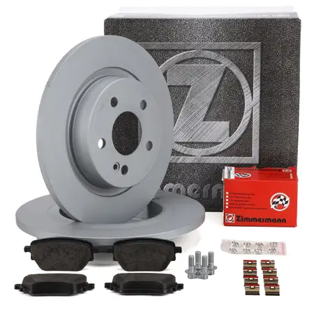 ZIMMERMANN Brake Discs + Brake Pads for MERCEDES W177, V177, W247, C118, X118, H247 (Rear)