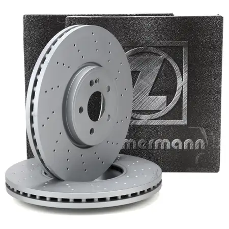 ZIMMERMANN Brake Disc Set for MERCEDES W177 C118 X118 H247 X247 45AMG (Front) 1774211000