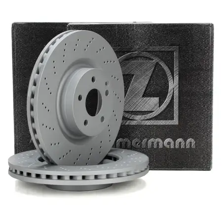 ZIMMERMANN Brake Disc Set for MERCEDES W212, S212, C207, A207, E350&ndash;500 (Front) 0004211512