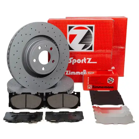 Zimmermann SPORT Brake Discs + Brake Pads for FORD Mustang MK6 with reinforced front