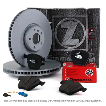 Zimmermann FORMULA F brake discs + Pads for BMW 5 Series E61 530-550i 530-535d (Rear)