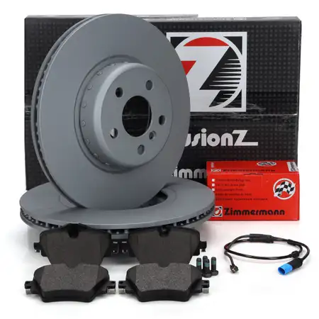Zimmermann FORMULA F brake discs + pads with sensor for BMW X3 G01 and X4 (non-M models) &ndash; Front
