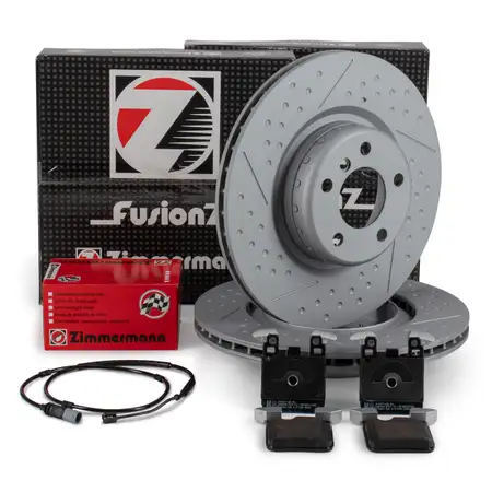 Zimmermann FORMULA F brake discs + Pads for BMW F20, F21, F22, F23, F30&ndash;34, F32&ndash;36 (Rear)