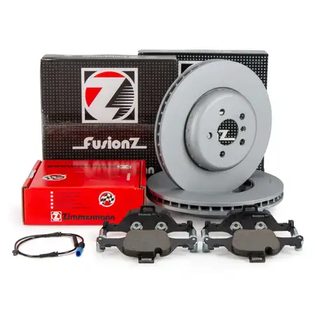 Zimmermann FORMULA F Bremsscheiben + Bel&auml;ge f&uuml;r BMW 3er 330i 330d ohne Sportbremse vorne