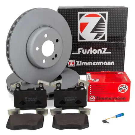 Zimmermann FORMULA S brake discs, pads, and sensor for Mercedes GLC 10/C253 (front)