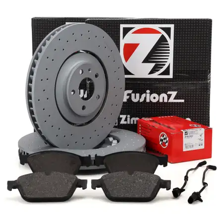 Zimmermann FORMULA Z Bremsscheiben + Bel&auml;ge + Wako f&uuml;r AUDI A8 S8 4H SQ5 8RB FY vorne