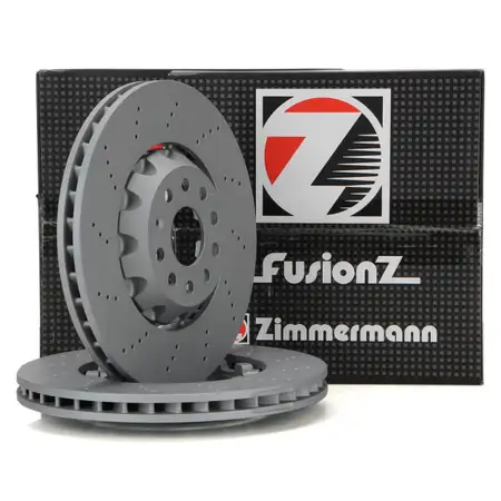 Zimmermann FORMULA Z Brake Disc Set for VW Golf 7 8 GTI/R and Audi S3 8V SQ2 (Front)