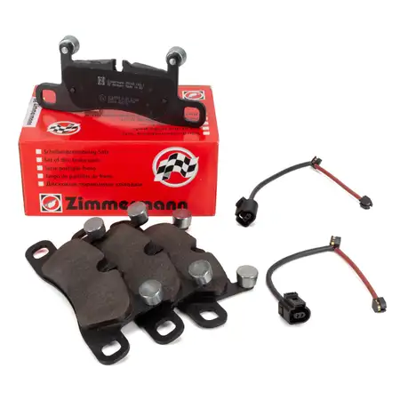 ZIMMERMANN Bremsbel&auml;ge + Warnsensor f&uuml;r PORSCHE 991 Carrera 4 Boxster Spyder (981) hinten