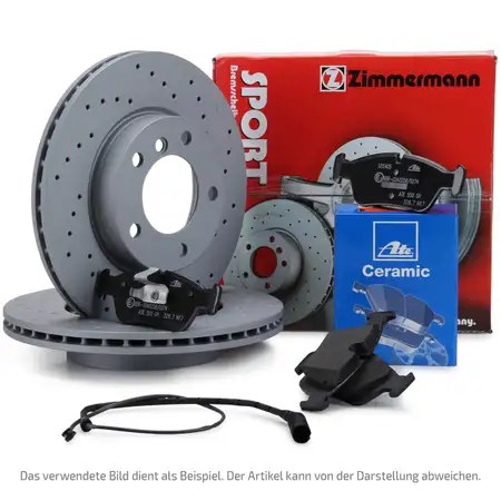 Zimmermann SPORT brake discs + ATE Ceramic Pads + Wako for BMW 520-528i and 520-530d (front)
