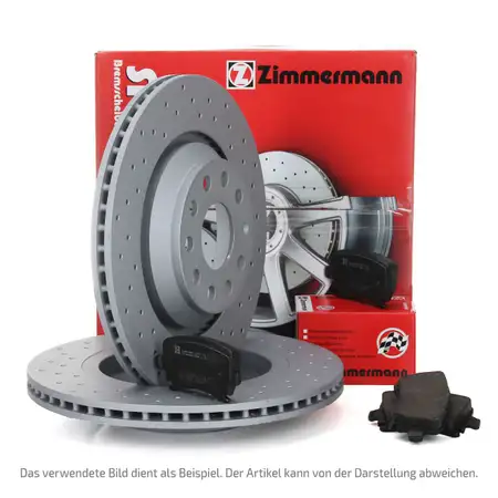 Zimmermann SPORT Bremsscheiben + Bel&auml;ge f&uuml;r OPEL Signum Vectra C SAAB 9-3 YS3F 15" vorne
