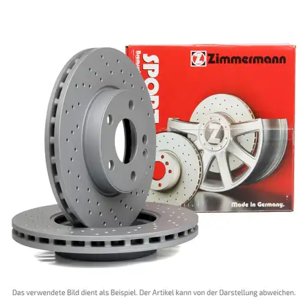 Zimmermann SPORT Brake Disc Set for VW Golf 4, Polo 9N, SEAT Ibiza 3 &amp; 4, SKODA 1 (Front)