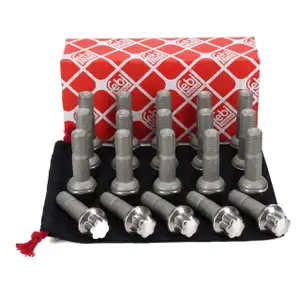 20x febi 29196 Radbolzen Radschrauben M14x1,5mm 19mm für MERCEDES-BENZ + Beutel