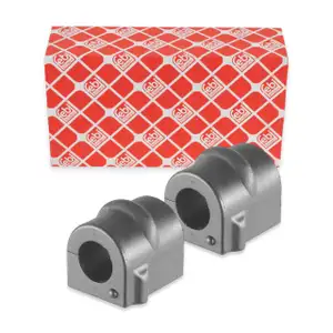 2x FEBI 17729 Stabilisatorlager OPEL Astra G Corsa C Vectra B Combo Vorderachse 350130