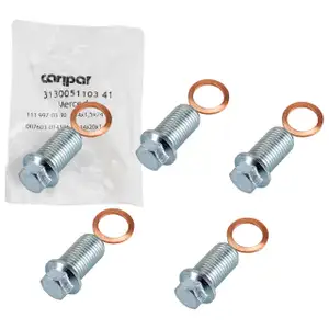 5x CARIPAR Ölablassschraube M14x15x33mm + Dichtring für MERCEDES SMART JEEP MITSUBISHI