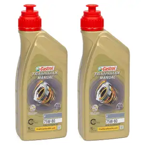 2L 2 Liter CASTROL TRANSMAX MANUAL 5 Schaltgetriebeöl 75W-80 API GL-4+ für AUDI TL52532
