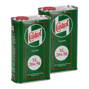 2L 2 Liter CASTROL CLASSIC XL 20W50 Motor&ouml;l Oldtimer Classic Cars pre1980