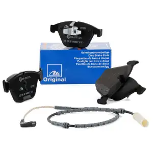 ATE Original Bremsbel&auml;ge + Warnkontaktsensor f&uuml;r BMW 3er E90-E93 X1 E84 bis 03.2010 vorne