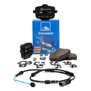 ATE Ceramic Bremsbel&auml;ge + Warnsensor f&uuml;r BMW 5er F10 535-550i 525-M550d 6er F12 F13 hinten