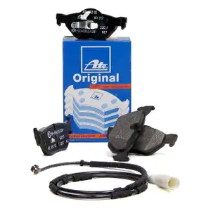 ATE Original Bremsbel&auml;ge + Warnkontaktsensor f&uuml;r BMW X1 E84 16-35i 16-25d 03.2010 hinten