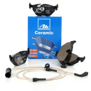ATE Ceramic Bremsbel&auml;ge + Warnkontaktsensor f&uuml;r BMW 5er Touring 520-540i 520-530d hinten