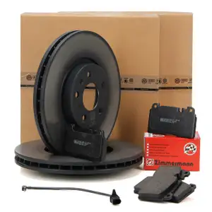 ORIGINAL Bremsscheiben + ZIMMERMANN Bel&auml;ge + Wako f&uuml;r AUDI Q5 FYB FYG vorne