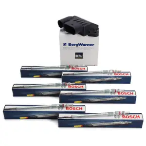 BERU Steuergerät Glühzeit + 6x BOSCH Glühkerze für MERCEDES W203 W204 W211 Sprinter OM642