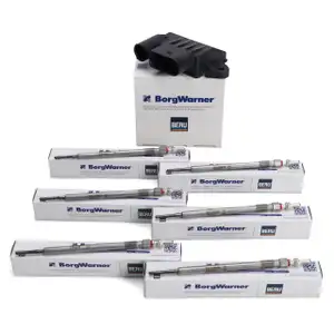 BERU Steuergerät Glühzeit + 6x Glühkerze für MERCEDES W203 W204 W211 Sprinter CDI OM642