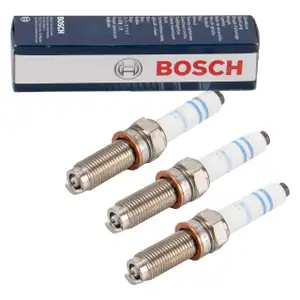 3x BOSCH YA5NII3320 Zündkerze für VW Golf 8 Polo 6 A1 A3 Ibiza Leon Octavia Scala 1.0 TSI