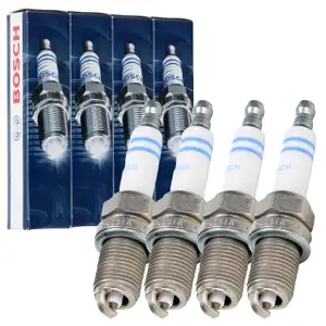 4x BOSCH 0242229724 FQR8DE Zündkerze für MERCEDES W169 A150-200 W245 B150-200 M266
