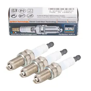 3x BERU Z333 12FR6DPUX Z&uuml;ndkerze f&uuml;r OPEL Agila B SUZUKI Splash NISSAN Pixo 1.0 65/68 PS