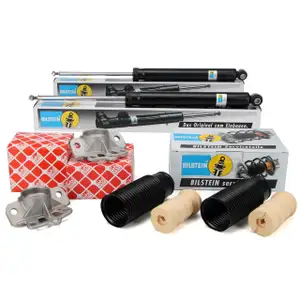 2x BILSTEIN B4 Sto&szlig;d&auml;mpfer + Staubschutz + Domlager f&uuml;r OPEL CORSA D FIAT 199_ hinten