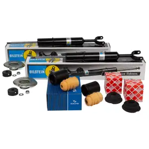 2x BILSTEIN B4 Stoßdämpfer + Staubschutz + Federbeinlager für AUDI A4 A6 VW Passat vorne