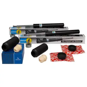 2x BILSTEIN B4 Sto&szlig;d&auml;mpfer + Staubschutz + Domlager f&uuml;r AUDI 80 90 Cabrio Coupe vorne