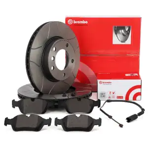 Brembo MAX LINE Bremsscheiben + Bel&auml;ge + Wako f&uuml;r BMW 3er E46 316-323i 318d 320d vorne