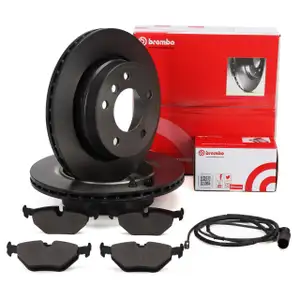 BREMBO Bremsscheiben + Bremsbel&auml;ge + Wako f&uuml;r BMW 3er E46 316-323i 318d 320d hinten