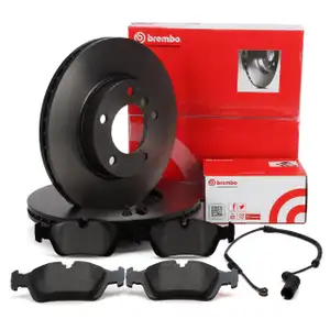BREMBO Bremsscheiben + Bremsbel&auml;ge + Wako f&uuml;r BMW 3er E46 316-323i 318d 320d vorne