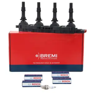 BREMI Z&uuml;ndmodul + 4x BOSCH Z&uuml;ndkerze f&uuml;r OPEL Astra G Corsa C Vectra B C Zafira A 1.8 16V