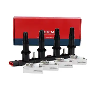 BREMI Zündspule + 4x ORIGINAL für GM Opel Zündkerze Astra H Corsa D OPC Insignia A 1.6