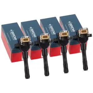 4x BREMI 11856T Z&uuml;ndspule f&uuml;r BMW 3er E36 Coupe 318is 140 PS M42 bis 09.1993 12131703359