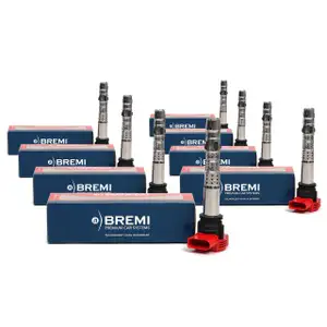 8x BREMI 20114 Zündspule für AUDI A6 C7 A8 4H R8 4.2 FSI 06E905115E