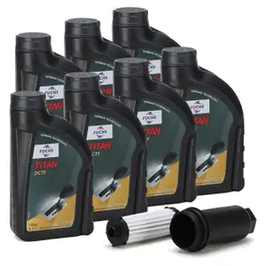 Hydraulikfilter + 7x 1L FUCHS Getriebeöl für FORD C-Max Focus Galaxy Kuga Mondeo S-Max