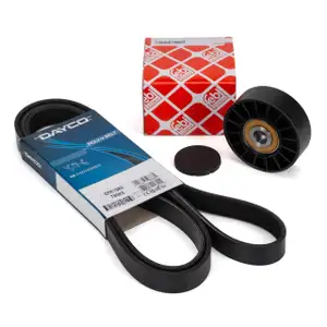 DAYCO 6PK1980 Keilrippenriemen + Rolle für MERCEDES 190 W201 W124 T1 M102 OM602